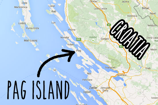 pag-island-croatia-map