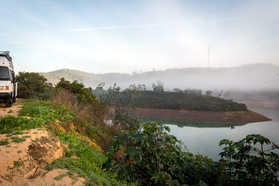 travelling-portugal-by-campervan-lake