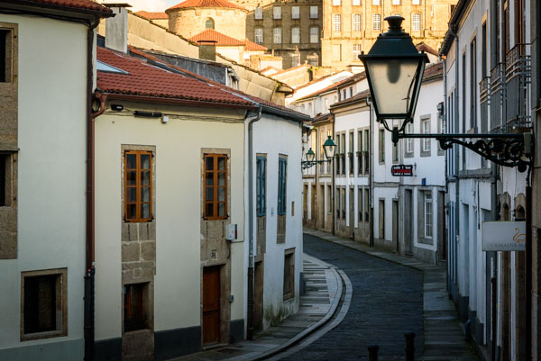 Santiago street in Spain