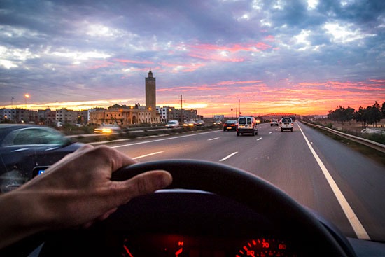 Morocco-by-campervan-driving-road