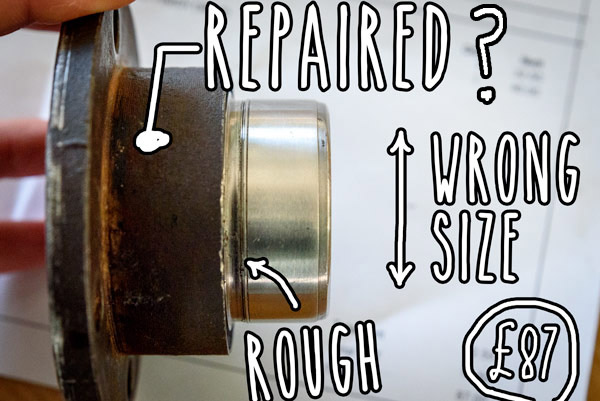 campervan-oil-leak-fixing-pinion-flange-metal-sleeve