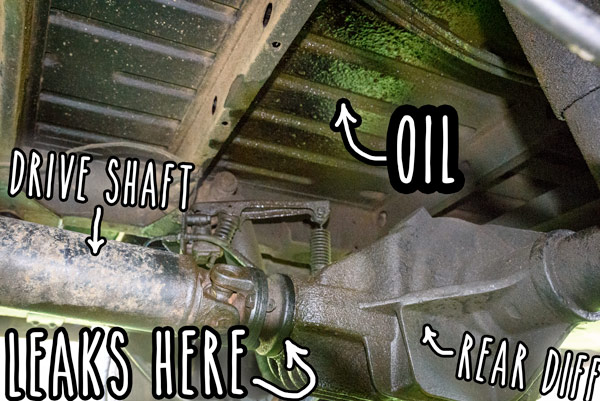 campervan-oil-leak-fixing-pinion-flange-rear-differential