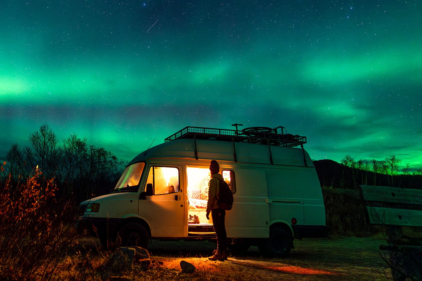 aurora borealis in Nikkaluokta, Sweden