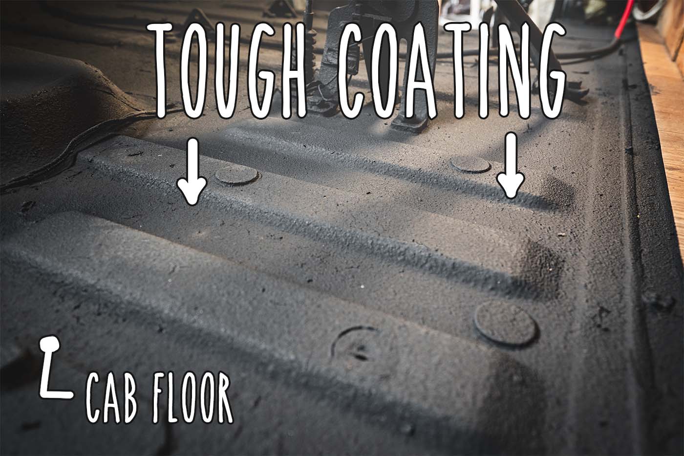 gravitex coating on van's cab floor