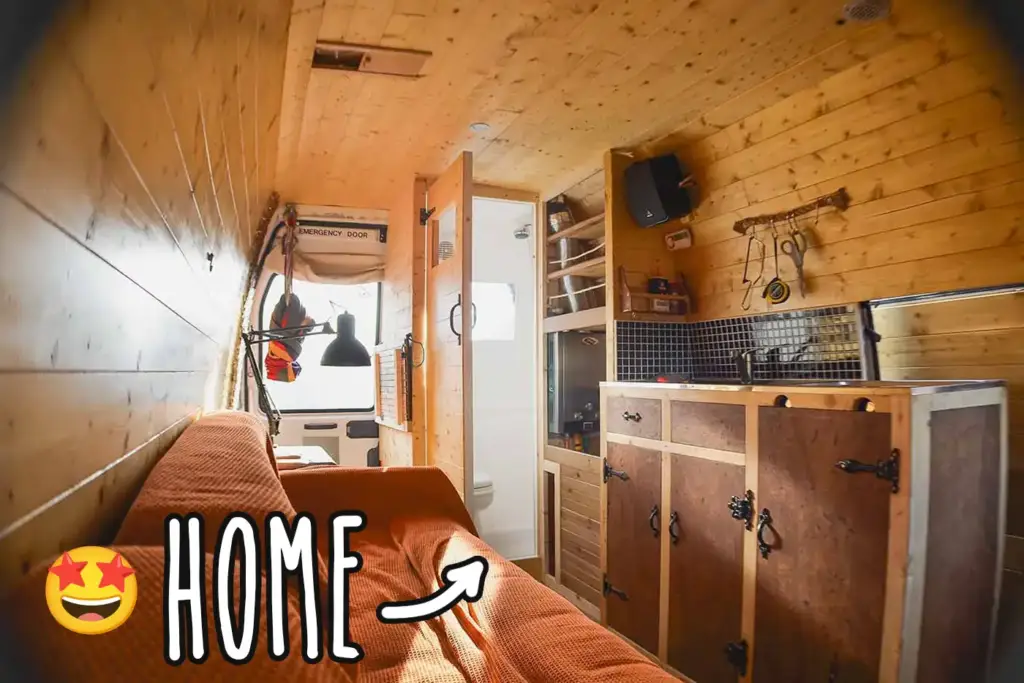 Van after the conversion